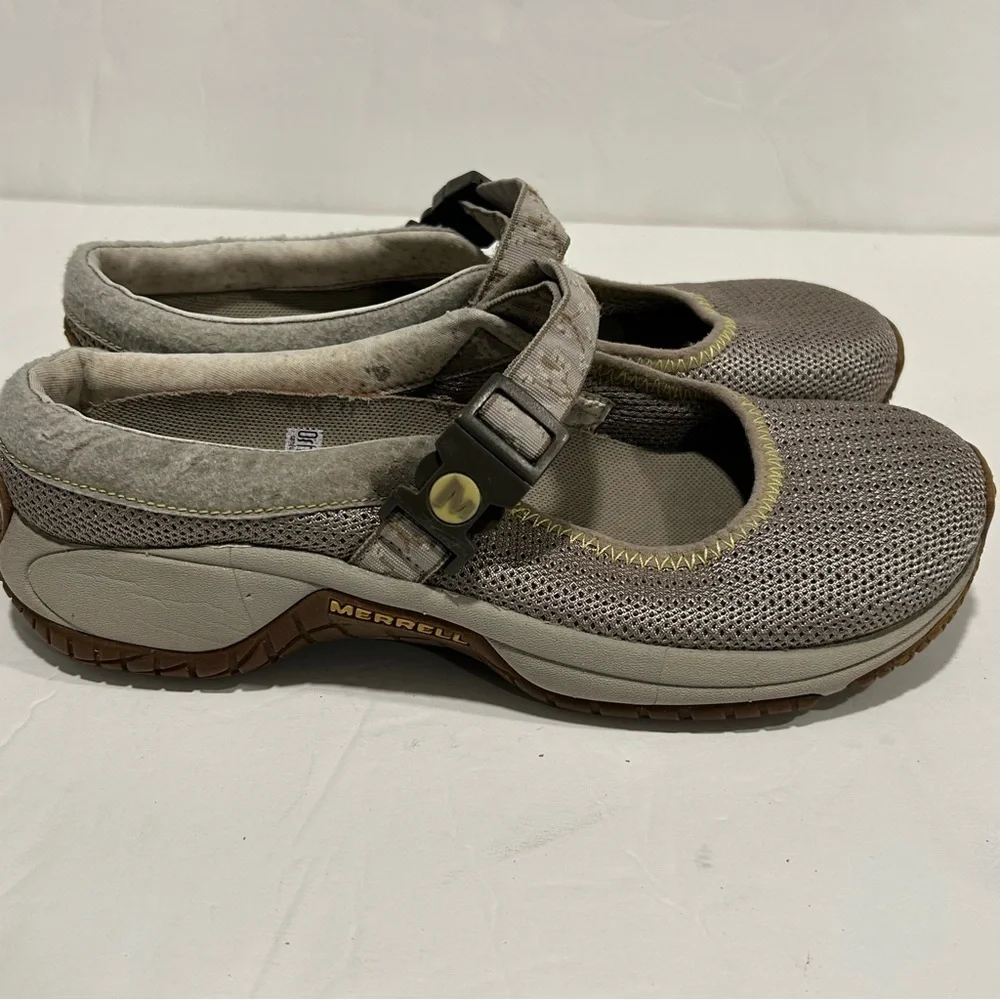 MERRELL Woman’s Encore Mary Jane Trail Shoes Grey Outdoor Adjustable, size 7
